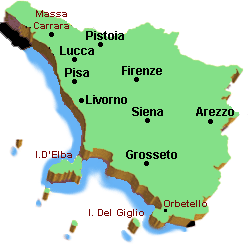 Cartina Regione , Info e Storia della Regione 