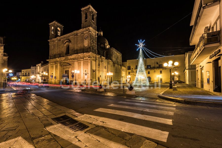 piazza Castello Con Albero Di Natale